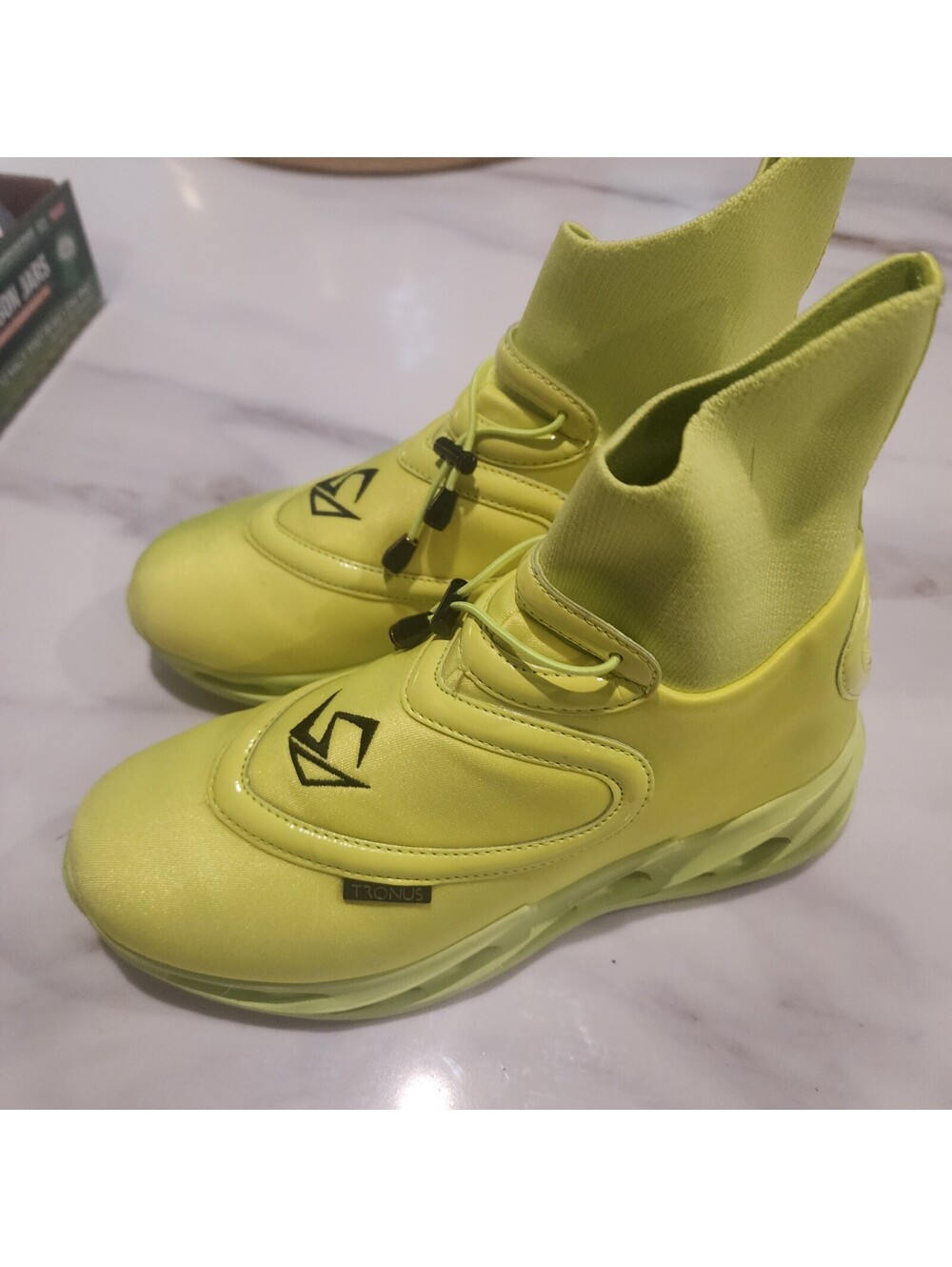 Tronus Neon Yellow High-Top Sneakers Size 7.5 39